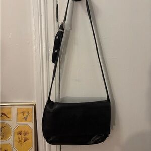 Black Leather Crossbody Bag - Danier